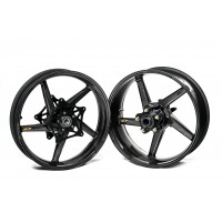 BST Diamond TEK 5 Spoke Carbon Fiber Font AND Rear Wheel Set for the Ducati Sport Classic (Paul Smart / GT1000 / Sport 1000)